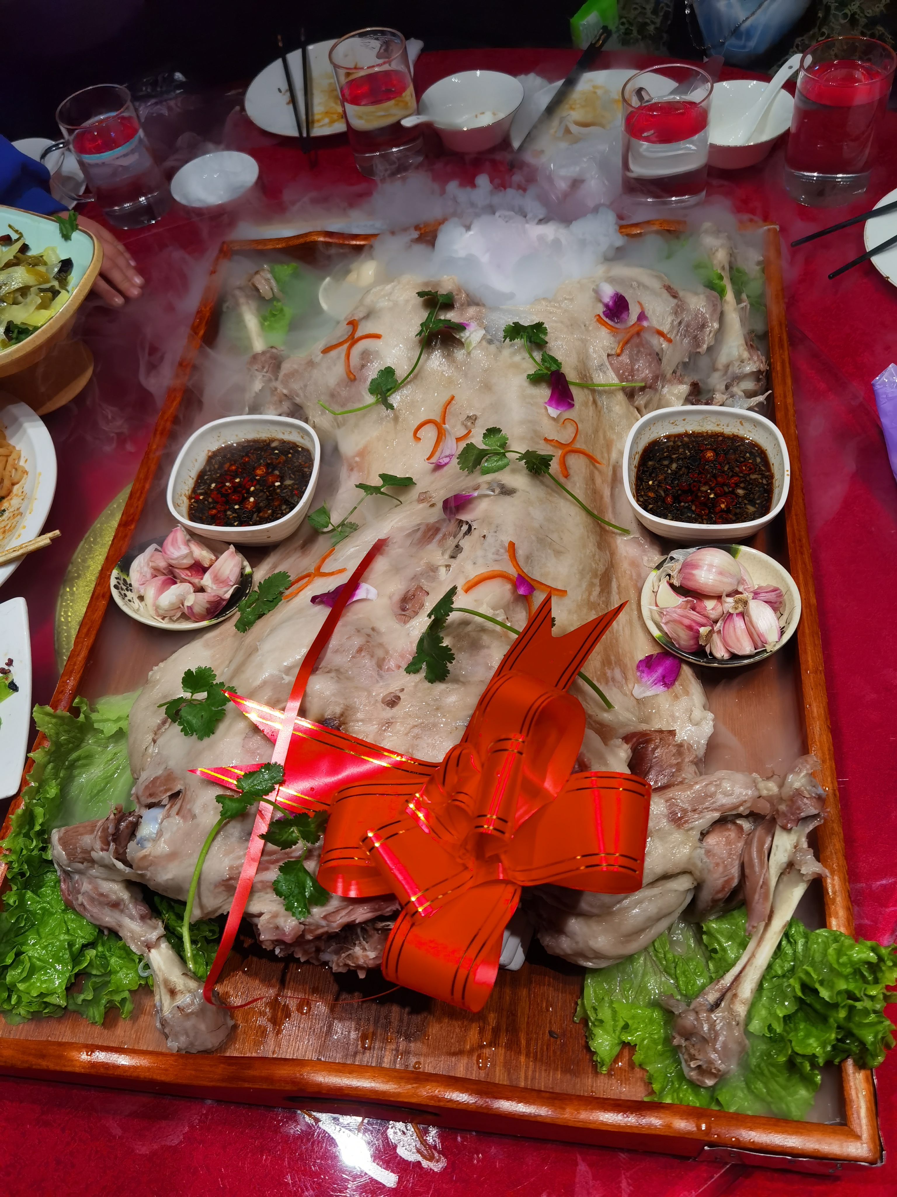 Steamed whole lamb! New Year Lunch!